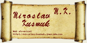 Miroslav Kusmuk vizit kartica